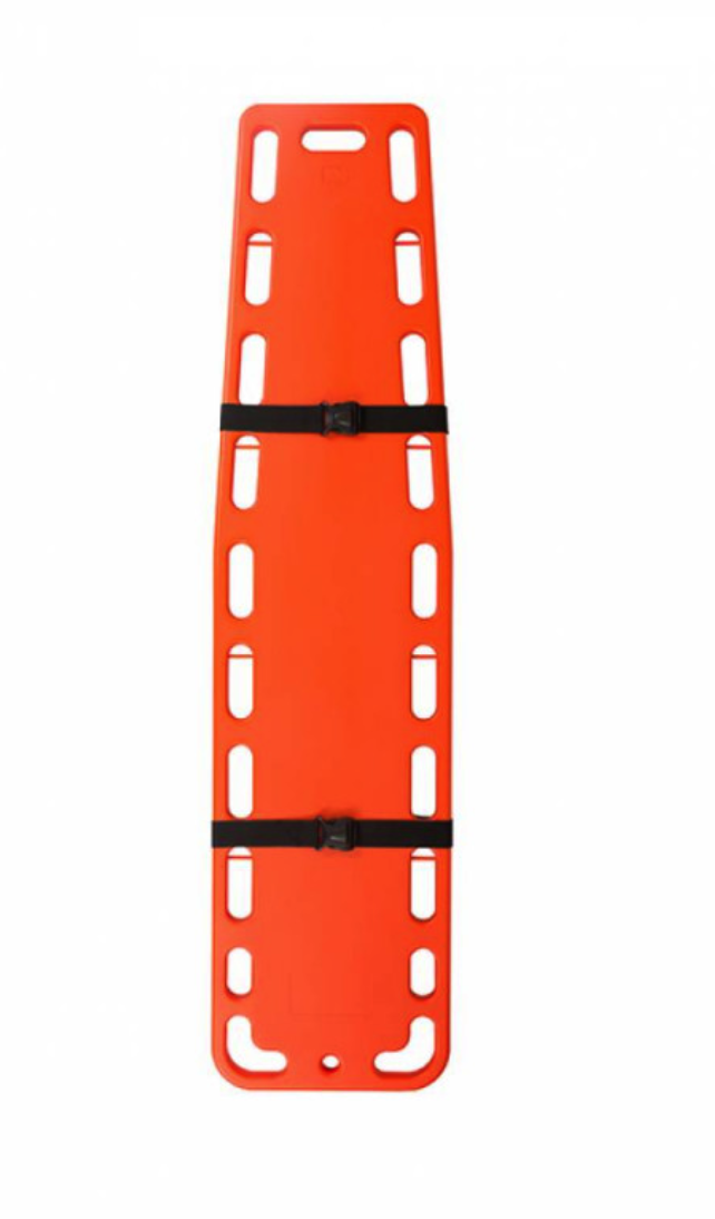 Дошка пластикова для іммобілізації хребта (спінальна дошка), помаранчева, 2 ремені безпеки